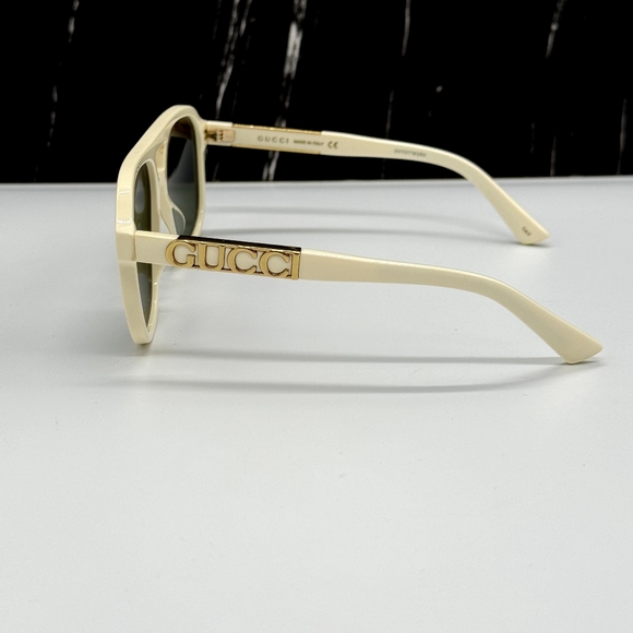 NEW GG1188S 005 GUCCI UNISEX AVIATOR WHITE SUNGLASSES GUCCI UNISEX EYEWEAR - Picture 8 of 14